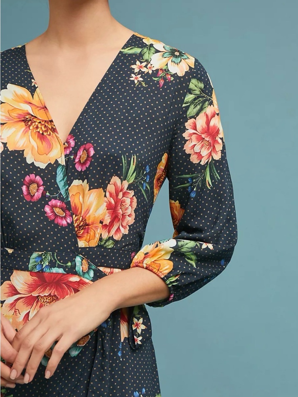 FARM Rio Majorca Maxi Wrap Dress RARE - Picture 4 of 9